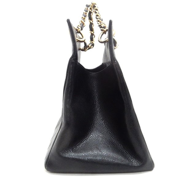 PRISTINE! CHANEL BLACK CAVIAR SKIN TOTE BAG!! WOW! - Picture 6 of 13